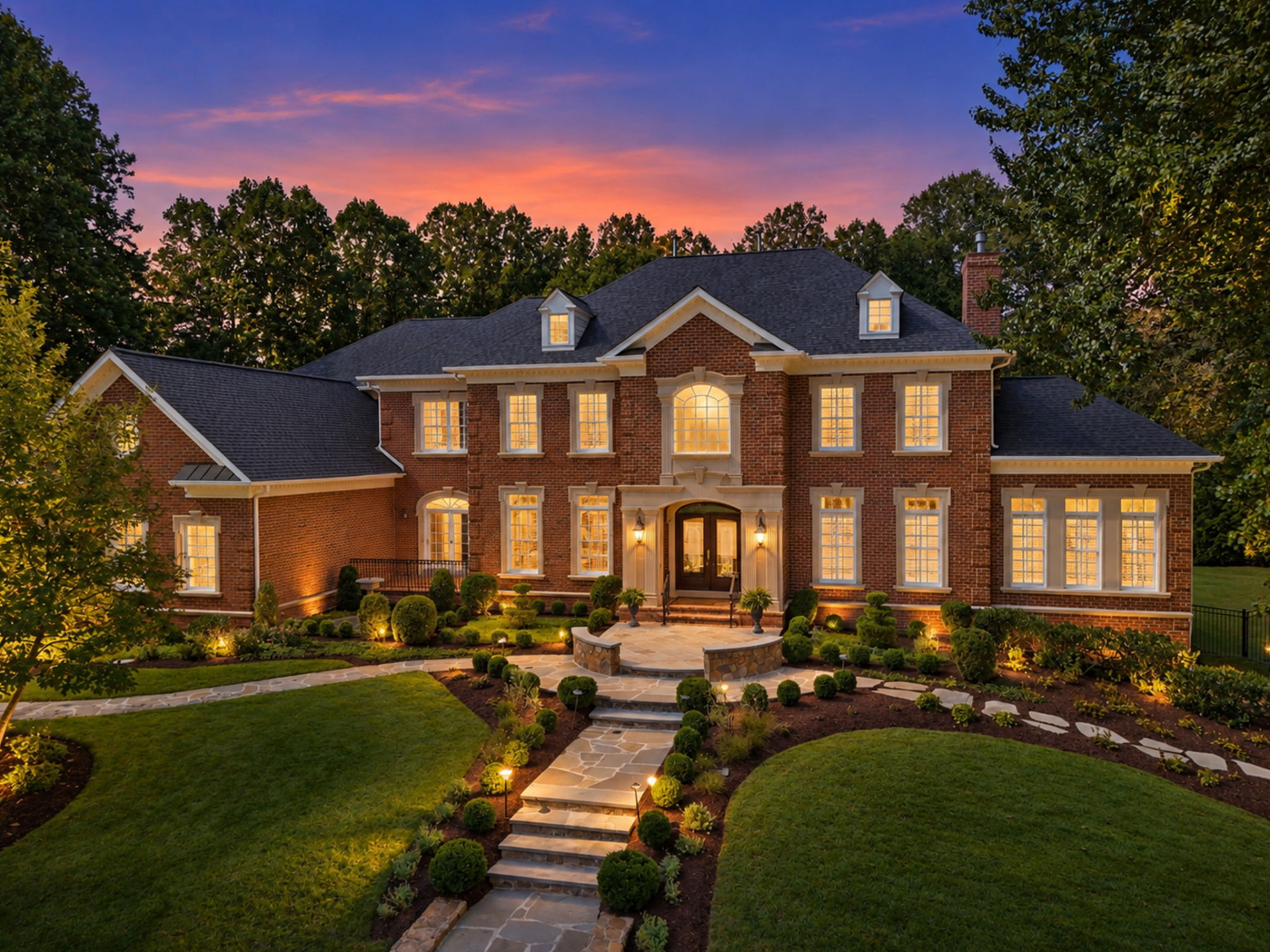 3002 Applebrook Ln — Front of the residence at twilight
