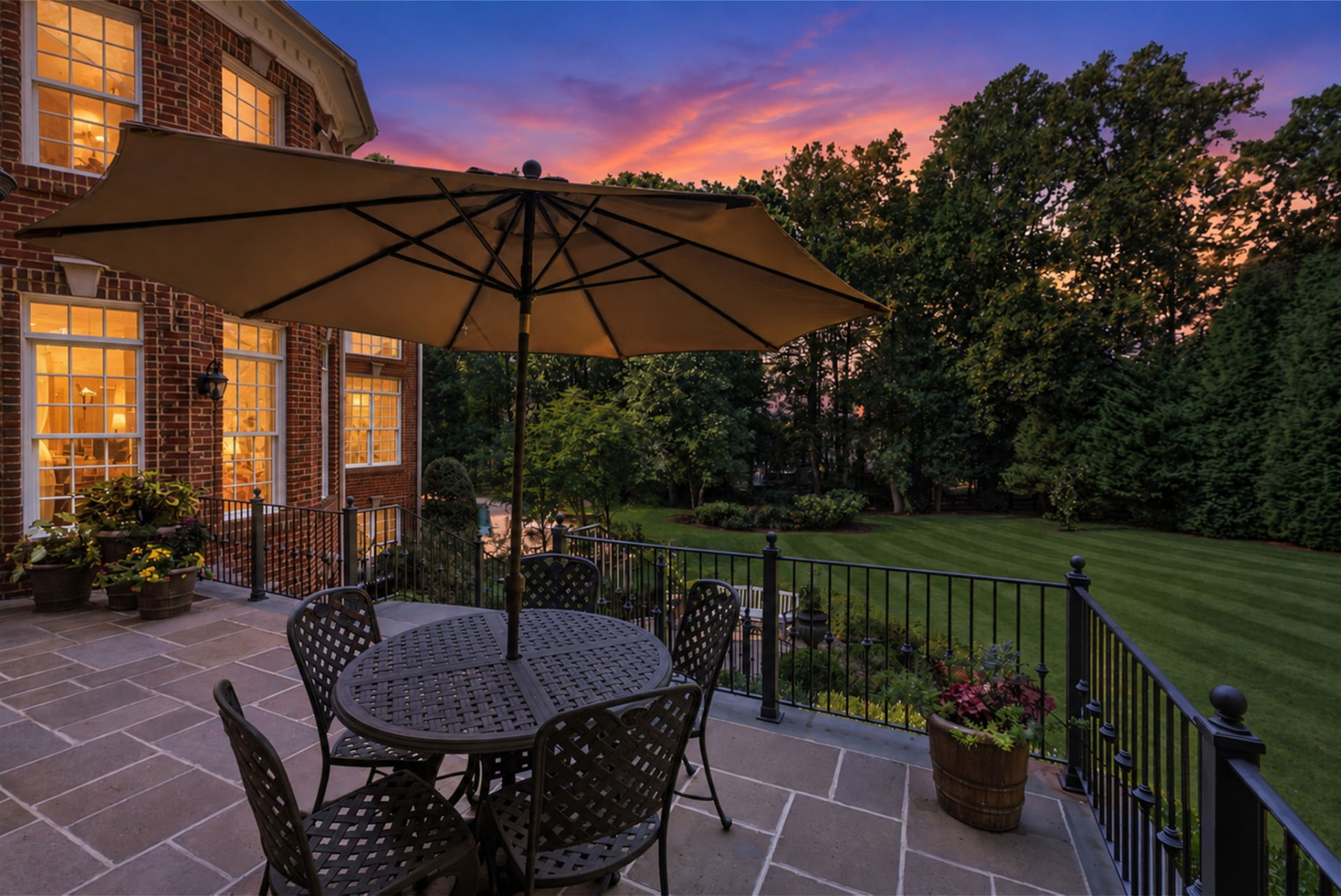 3002 Applebrook Ln — Bluestone terrace overlooking the lawn