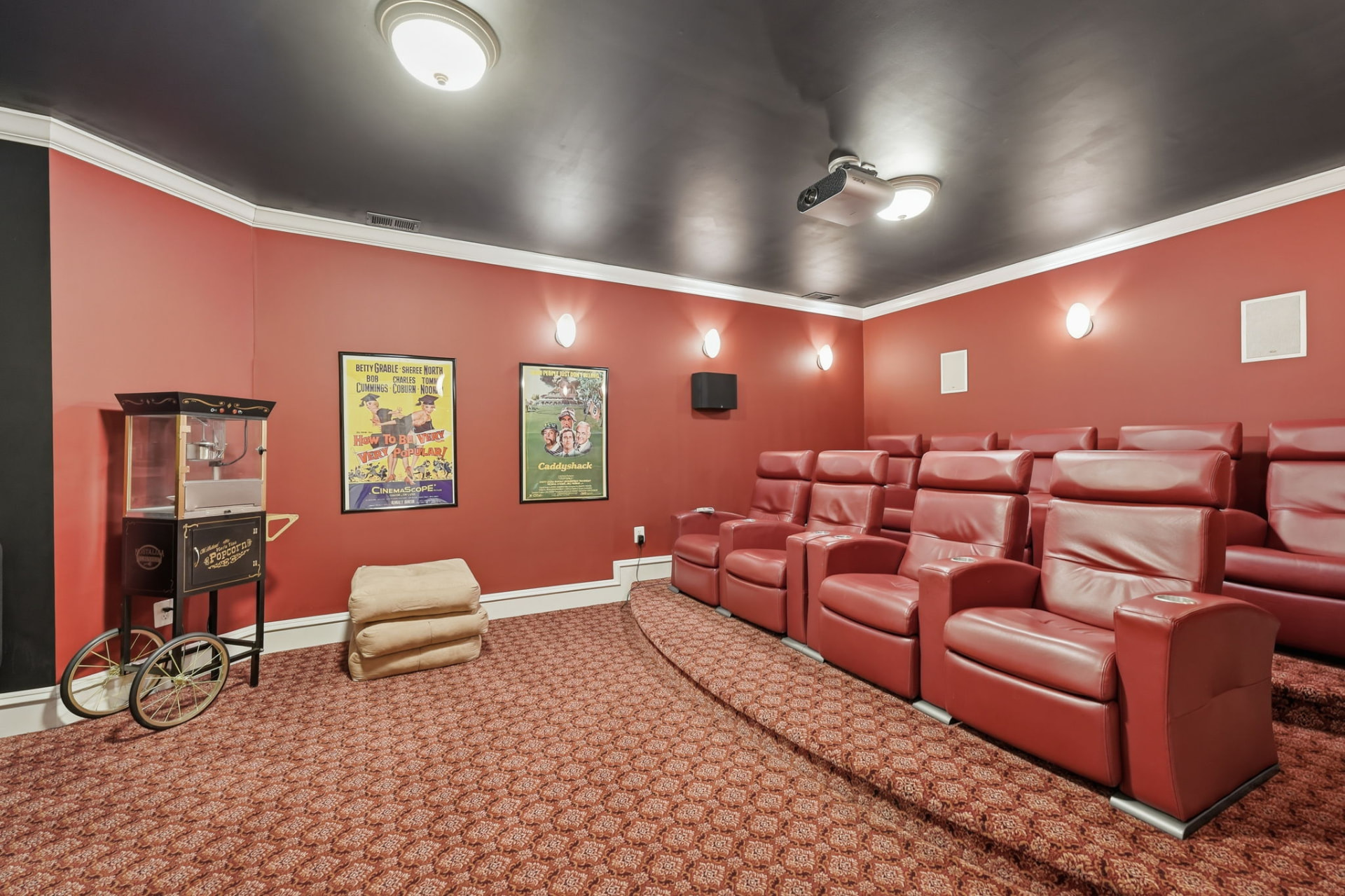 3002 Apple Brook Ln, Oakton, VA 22124 — Home theater with tiered seating
