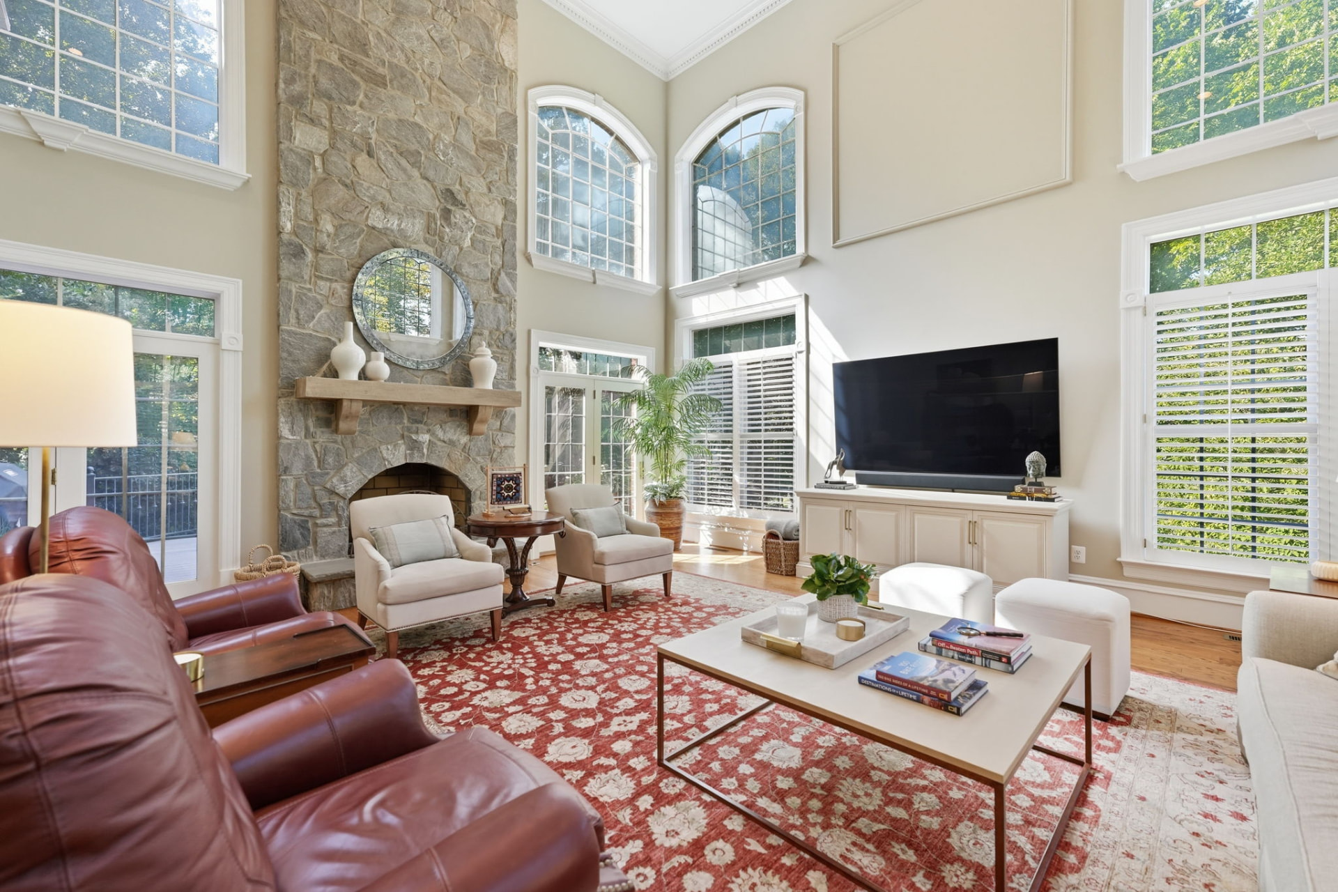 3002 Apple Brook Ln, Oakton, VA 22124 — Family room with stone fireplace